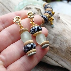 Daisy Aromatherapy Stackers - Essential Oil Diffuser Earrings